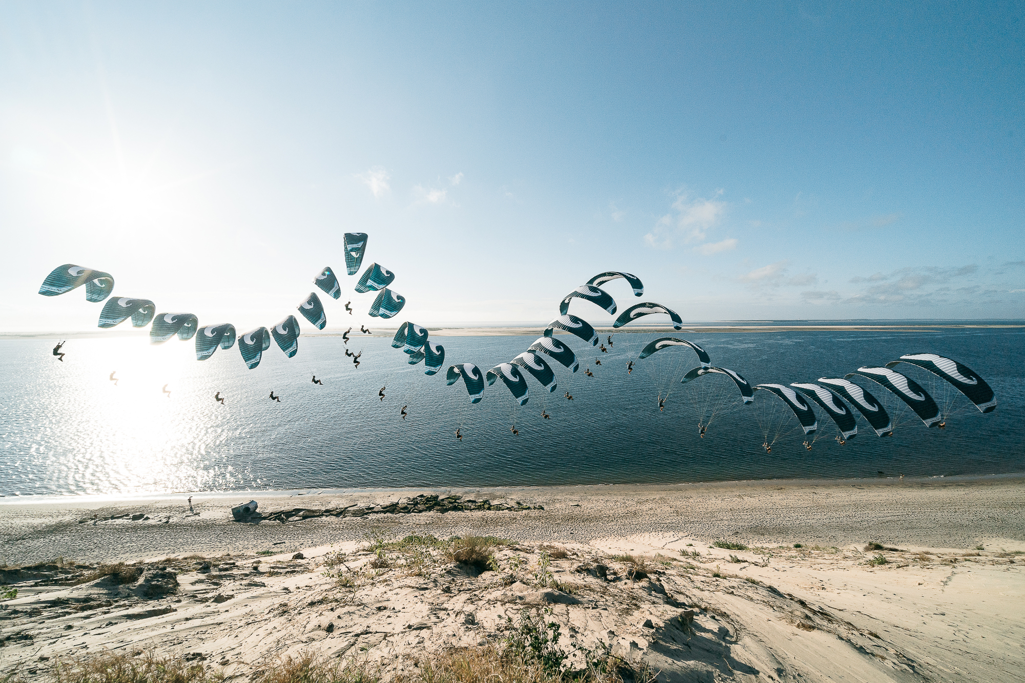 vol parapente avec voile Moustache à la Dune du Pilat information générales accueil