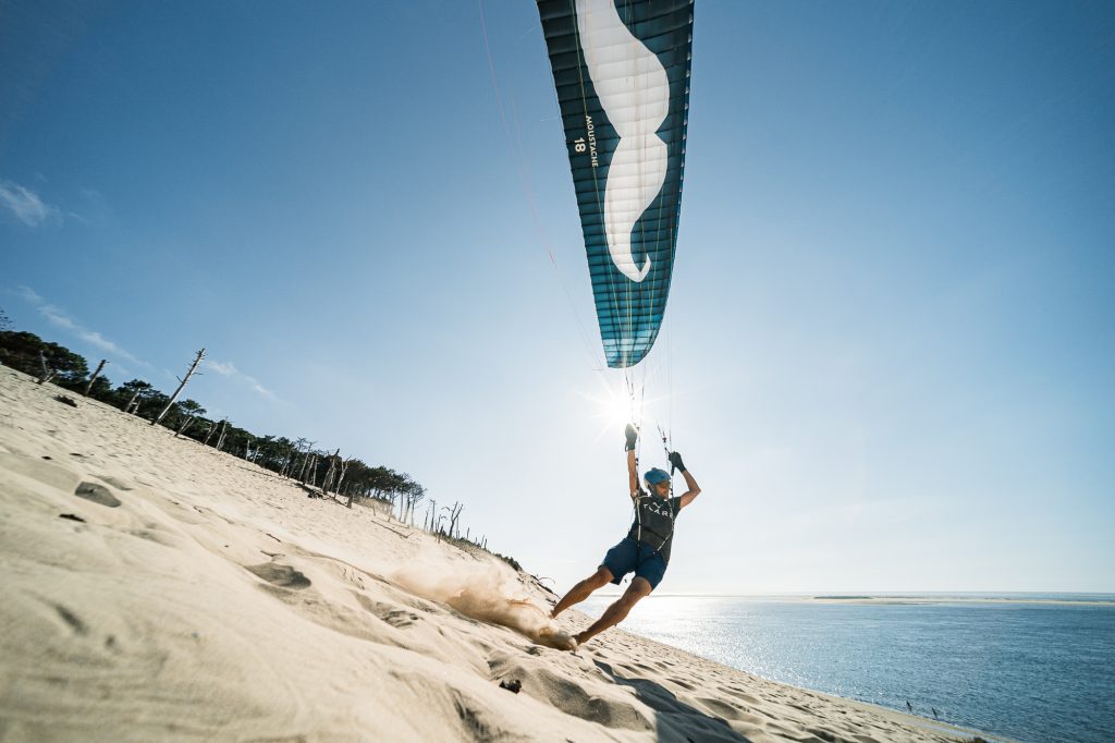 vol de proximité et soaring en parakite avec une voile Moustache