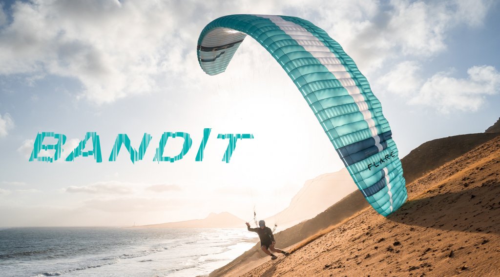 Vol Parakite avec la Bandit, nouvelle aile Flare